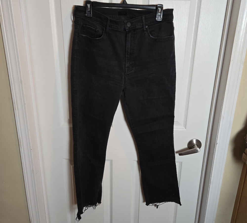 MOTHER Black Ankle Jeans